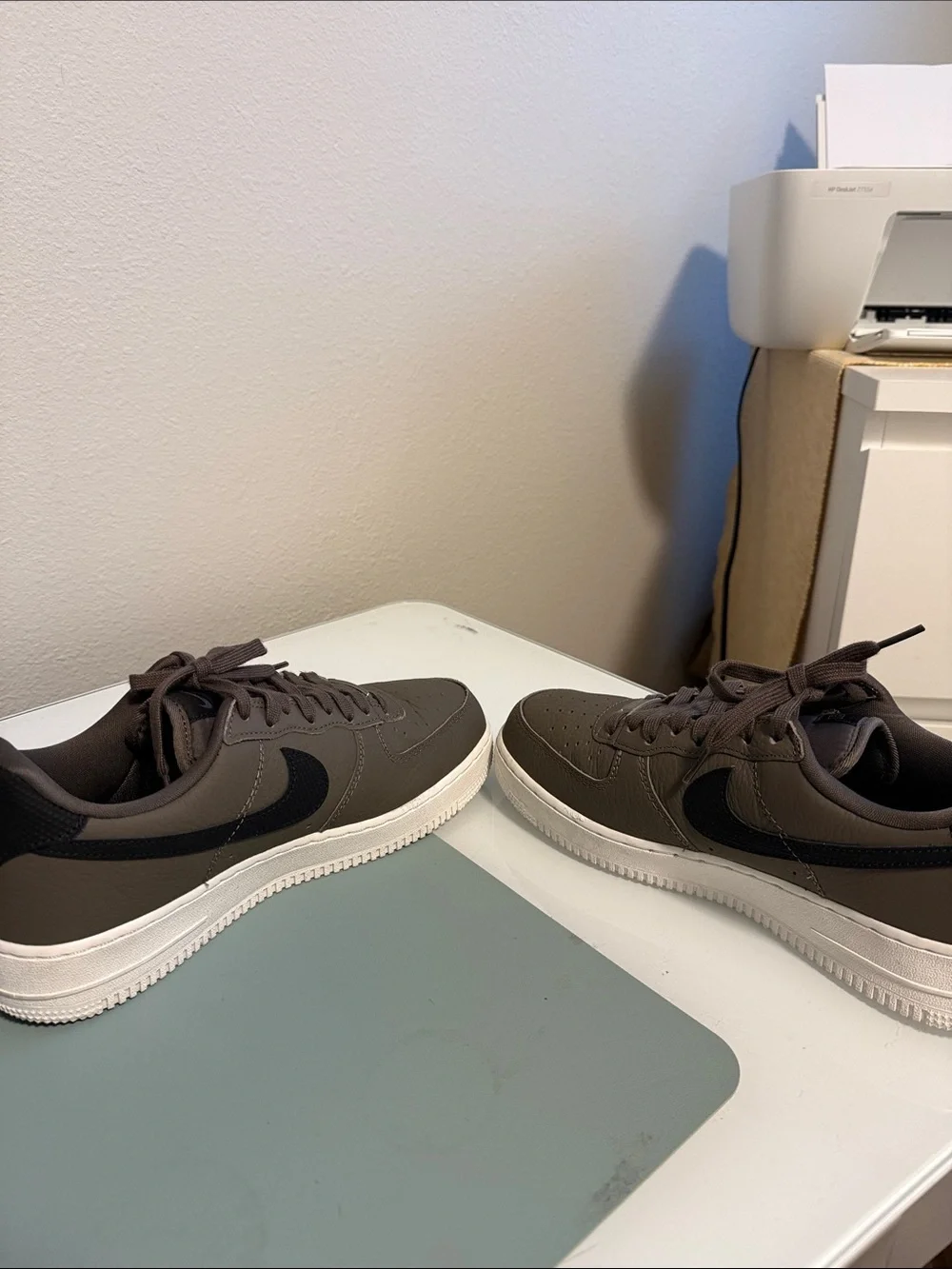 Nike AirForce 1 ‘07 Craft Low Top Sneakers in Ridgerock with Black Swoosh